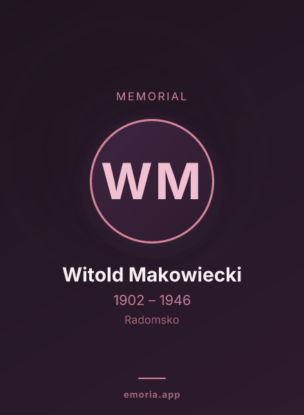 Memorial portrait of Witold Makowiecki
