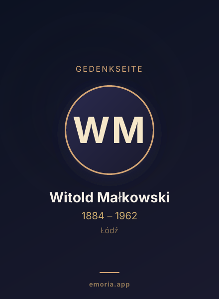 Gedenkportrait von Witold Małkowski