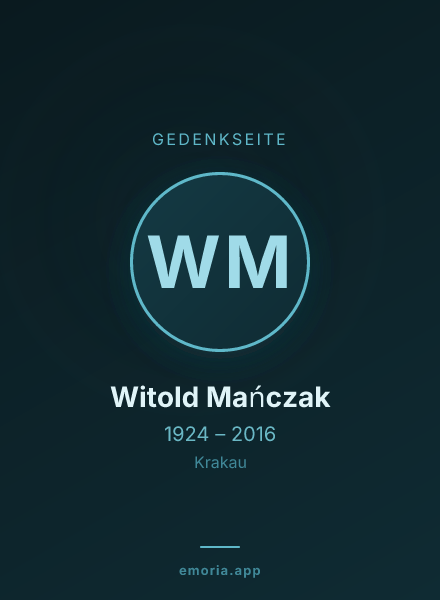 Gedenkportrait von Witold Mańczak