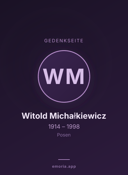 Gedenkportrait von Witold Michałkiewicz