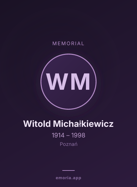 Memorial portrait of Witold Michałkiewicz