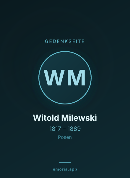 Gedenkportrait von Witold Milewski
