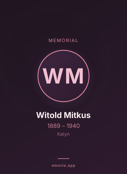 Memorial portrait of Witold Mitkus
