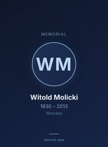 Memorial portrait of Witold Molicki