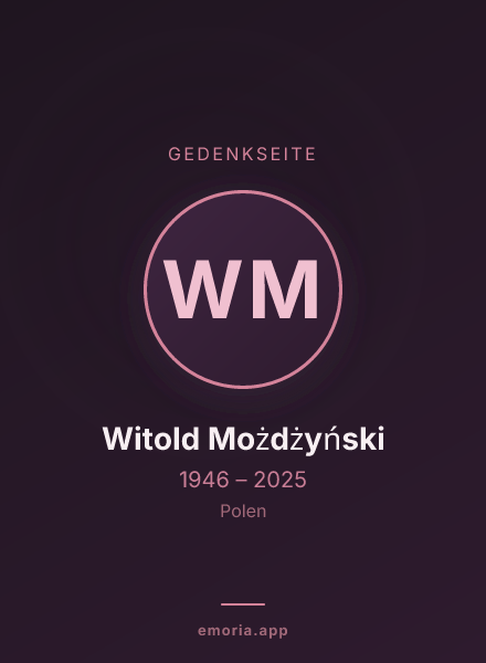 Gedenkportrait von Witold Możdżyński