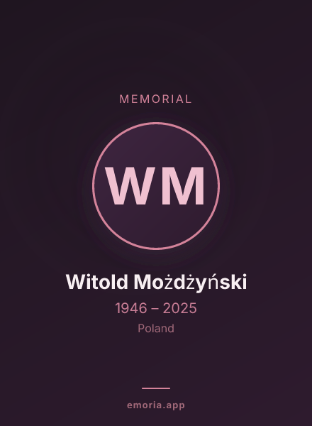 Memorial portrait of Witold Możdżyński
