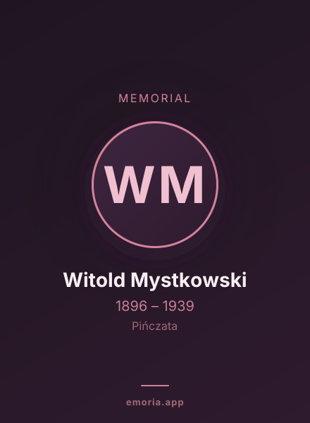 Memorial portrait of Witold Mystkowski