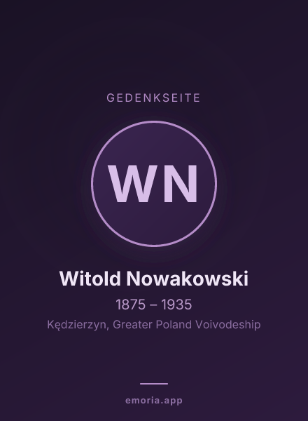 Gedenkportrait von Witold Nowakowski