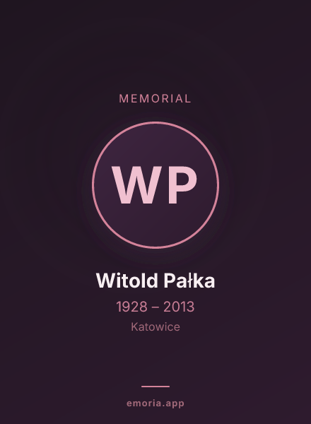 Memorial portrait of Witold Pałka