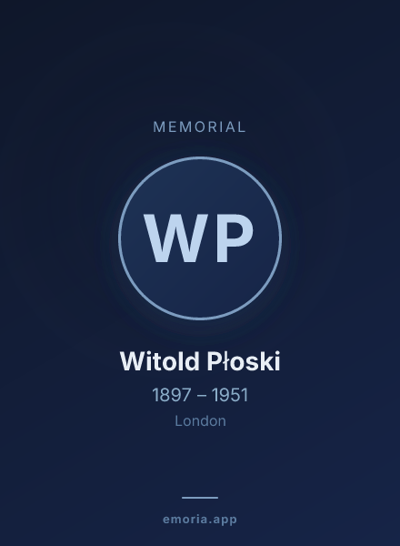 Memorial portrait of Witold Płoski