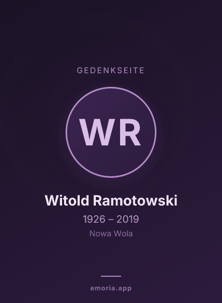 Gedenkportrait von Witold Ramotowski