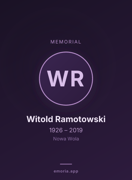 Memorial portrait of Witold Ramotowski