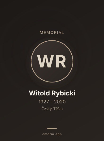 Memorial portrait of Witold Rybicki