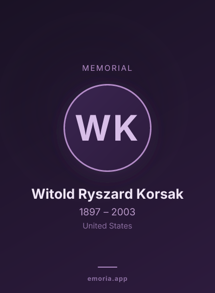 Memorial portrait of Witold Ryszard Korsak