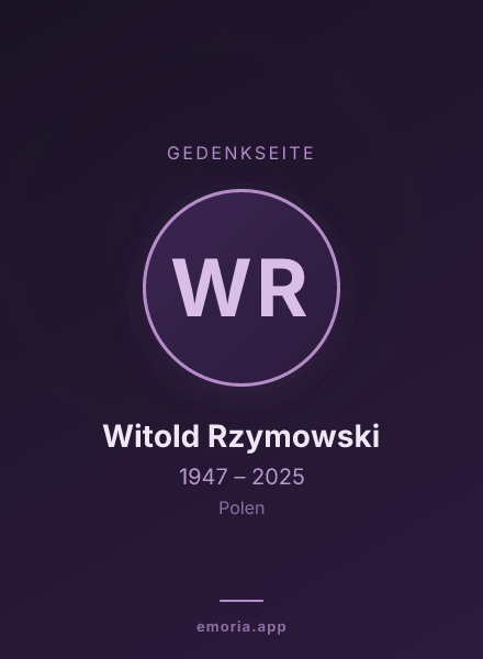 Gedenkportrait von Witold Rzymowski