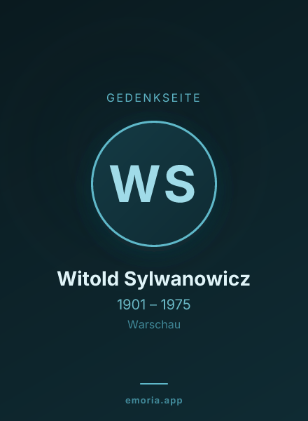 Gedenkportrait von Witold Sylwanowicz