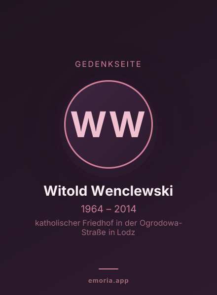 Gedenkportrait von Witold Wenclewski