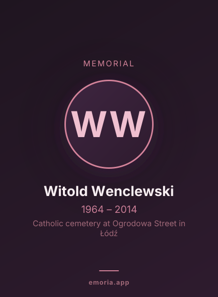 Memorial portrait of Witold Wenclewski