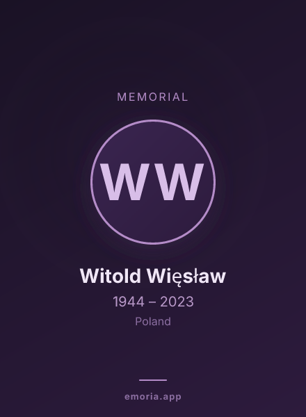 Memorial portrait of Witold Więsław