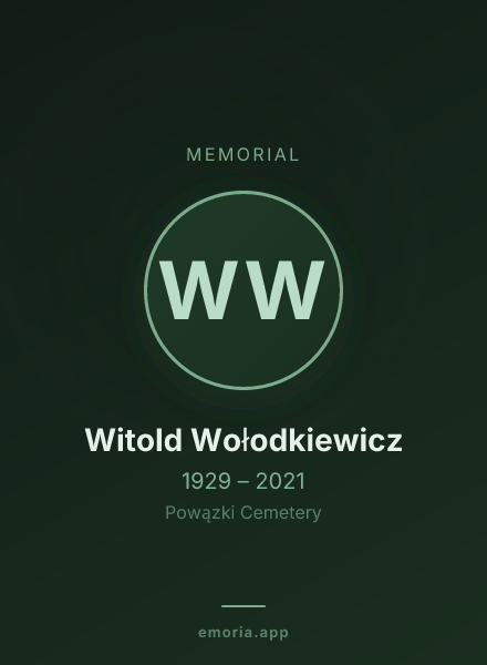 Memorial portrait of Witold Wołodkiewicz