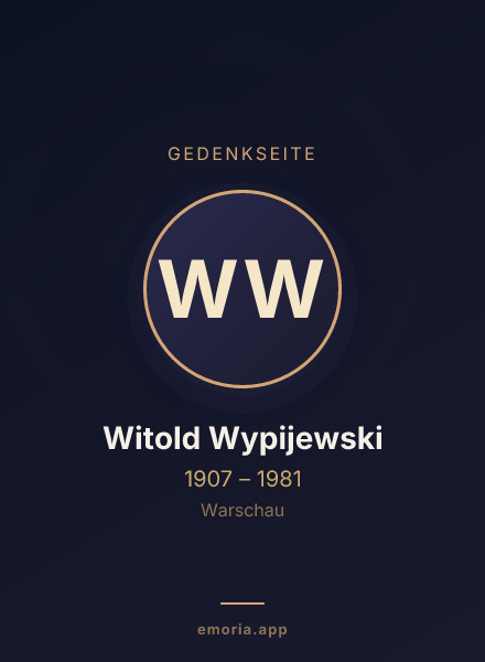 Gedenkportrait von Witold Wypijewski