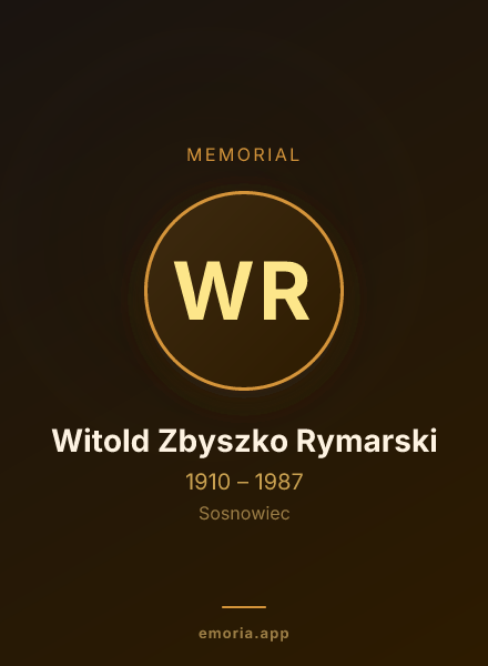 Memorial portrait of Witold Zbyszko Rymarski