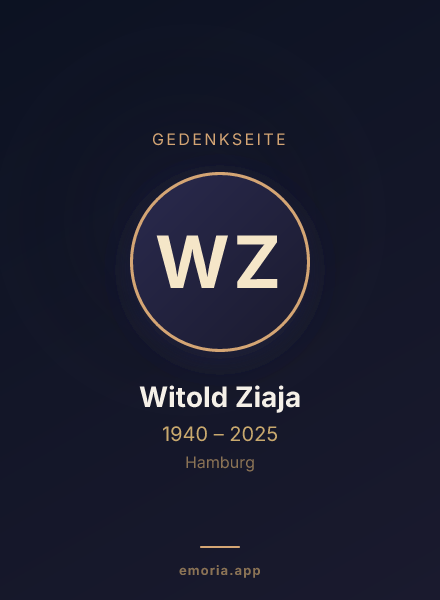 Gedenkportrait von Witold Ziaja