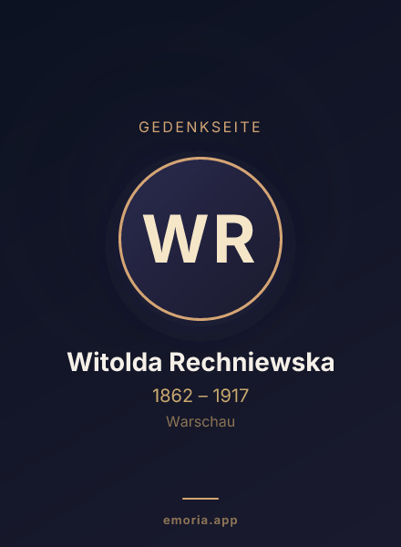 Gedenkportrait von Witolda Rechniewska