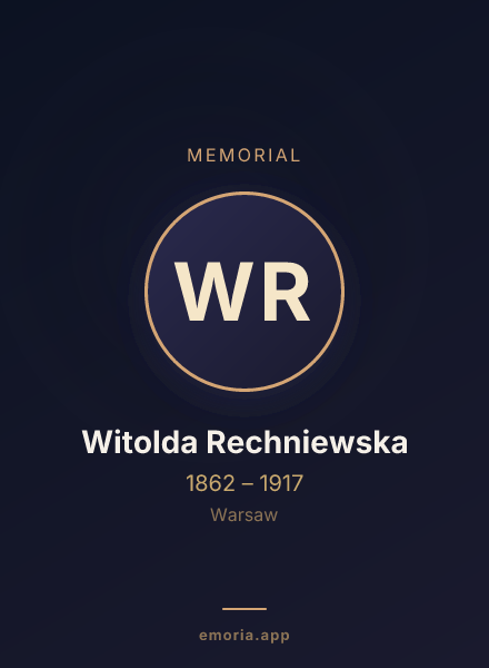 Memorial portrait of Witolda Rechniewska
