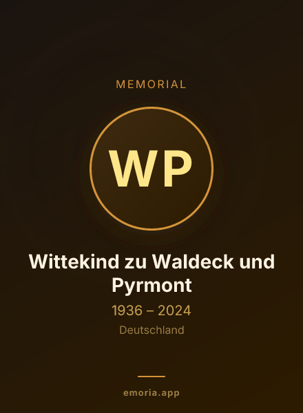 Memorial portrait of Wittekind zu Waldeck und Pyrmont