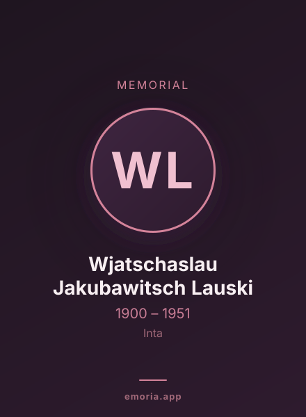 Memorial portrait of Wjatschaslau Jakubawitsch Lauski