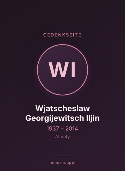 Gedenkportrait von Wjatscheslaw Georgijewitsch Iljin