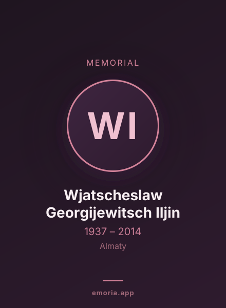 Memorial portrait of Wjatscheslaw Georgijewitsch Iljin