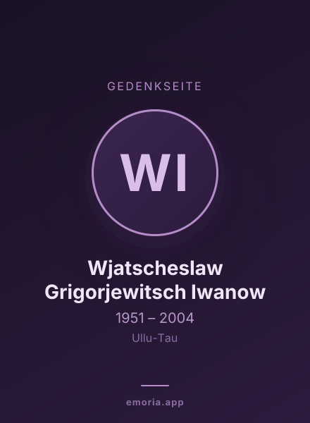 Gedenkportrait von Wjatscheslaw Grigorjewitsch Iwanow
