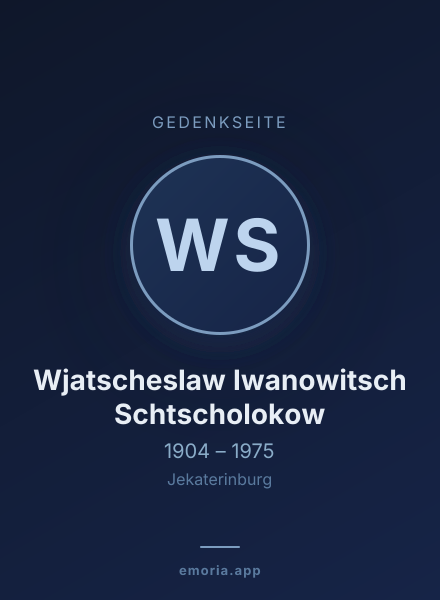 Gedenkportrait von Wjatscheslaw Iwanowitsch Schtscholokow
