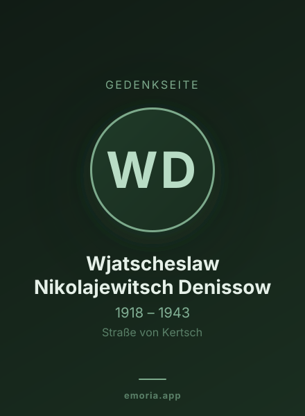 Gedenkportrait von Wjatscheslaw Nikolajewitsch Denissow