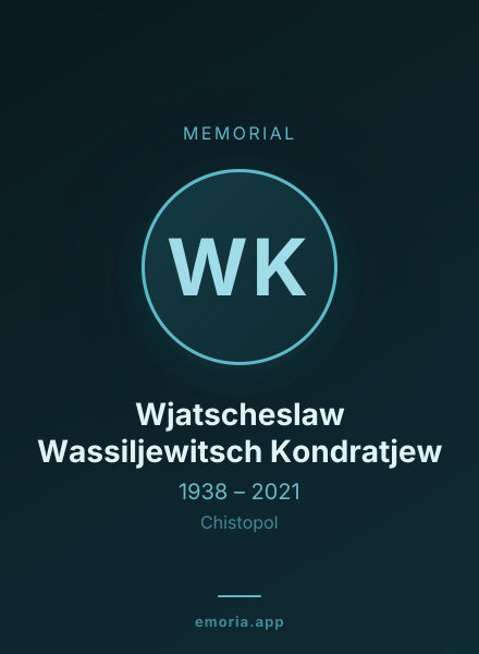 Memorial portrait of Wjatscheslaw Wassiljewitsch Kondratjew