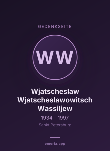 Gedenkportrait von Wjatscheslaw Wjatscheslawowitsch Wassiljew