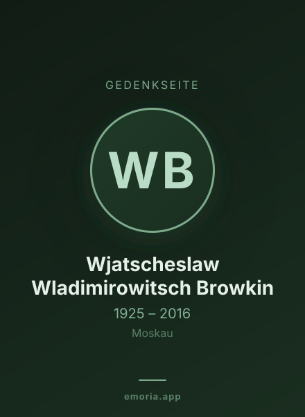 Gedenkportrait von Wjatscheslaw Wladimirowitsch Browkin
