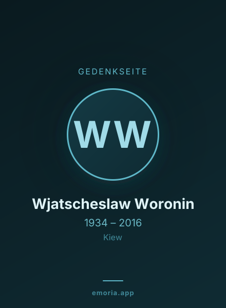 Gedenkportrait von Wjatscheslaw Woronin