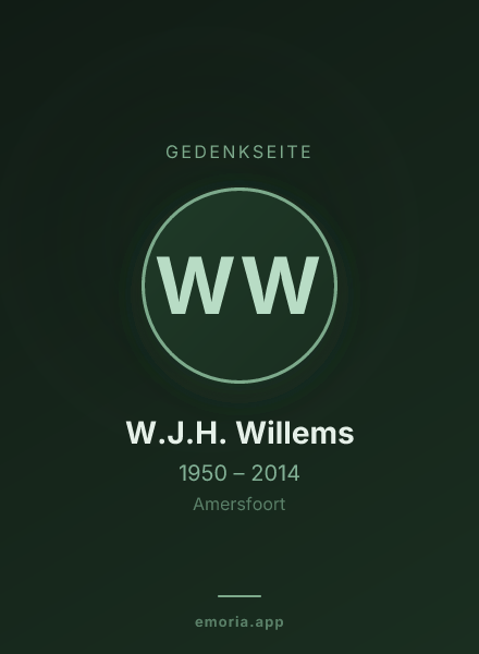 Gedenkportrait von W.J.H. Willems