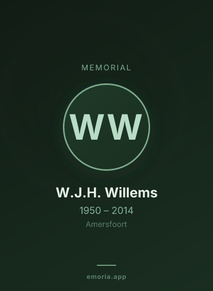 Memorial portrait of W.J.H. Willems