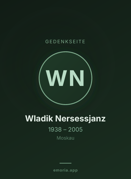 Gedenkportrait von Wladik Nersessjanz