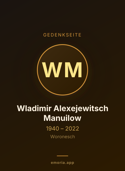 Gedenkportrait von Wladimir Alexejewitsch Manuilow