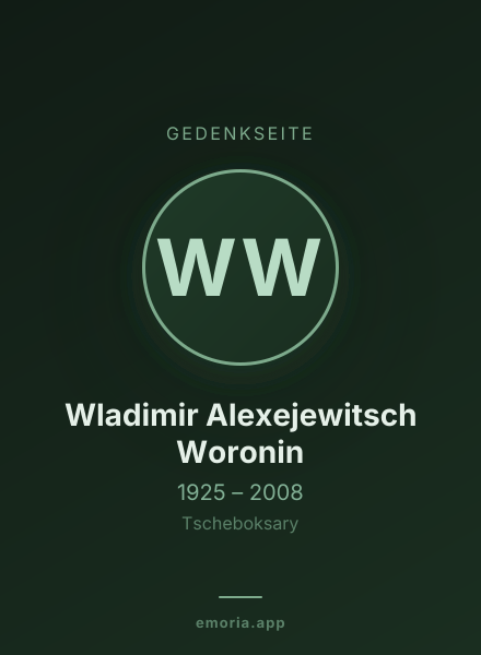 Gedenkportrait von Wladimir Alexejewitsch Woronin