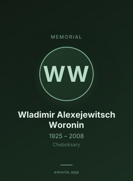 Memorial portrait of Wladimir Alexejewitsch Woronin