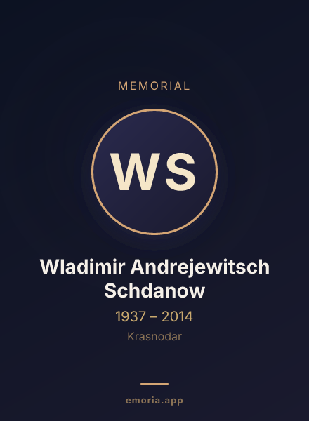 Memorial portrait of Wladimir Andrejewitsch Schdanow