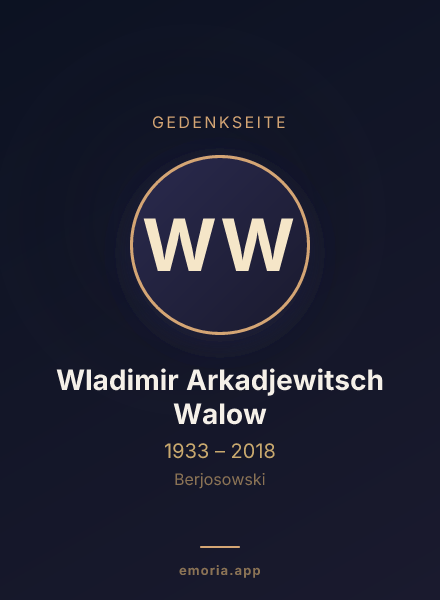 Gedenkportrait von Wladimir Arkadjewitsch Walow