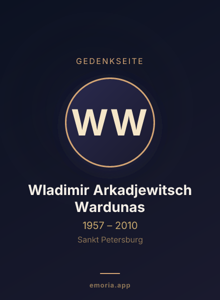Gedenkportrait von Wladimir Arkadjewitsch Wardunas