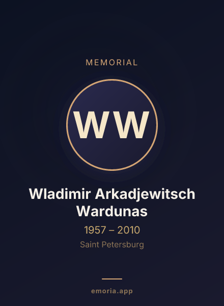 Memorial portrait of Wladimir Arkadjewitsch Wardunas